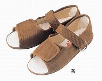 マリアンヌ製靴/リハビリシューズ　W503　婦人用 / 21.0cm　茶