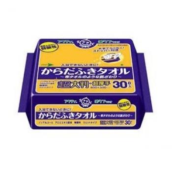 日本製紙クレシア/アクティ　からだふき超大判厚手 / 30枚×12袋